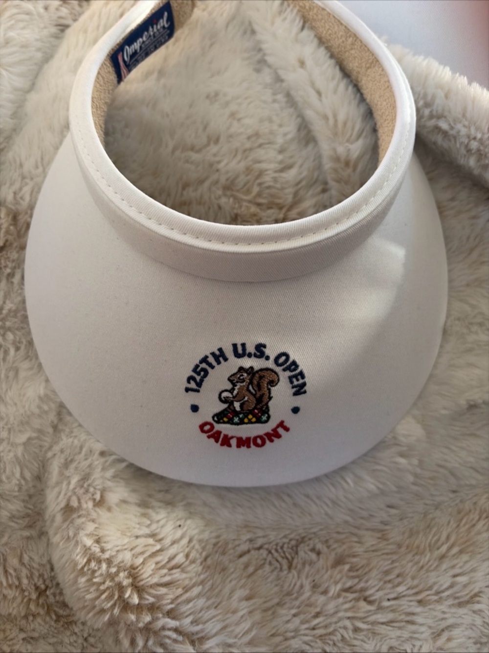 Kids White Oakmont 125th U.S. Open Embroidered Visor
